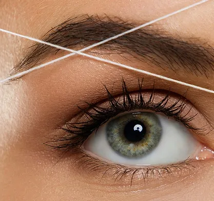 PERFORMING EYEBROW AND FACE THREADING SERVICES